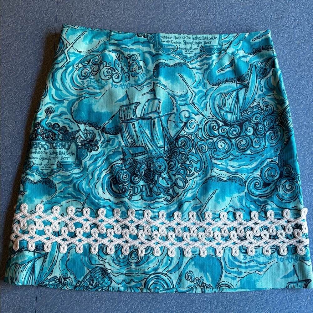 Lilly Pulitzer Dark n’ Stormy skirt size 4